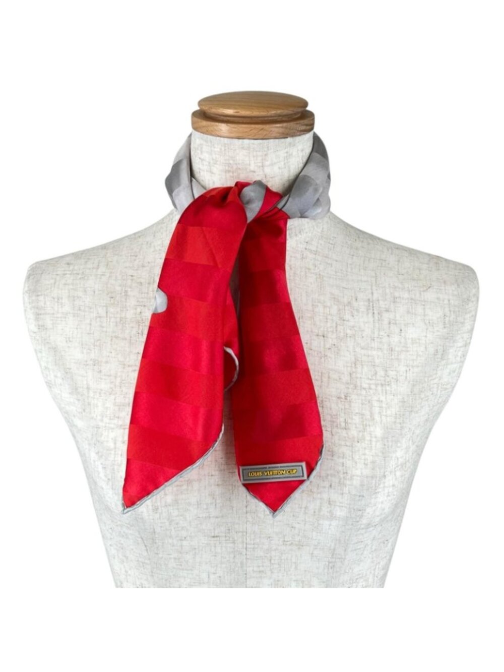 Louis Vuitton LV Cup Silk Red Scarf - Picture 4 of 7